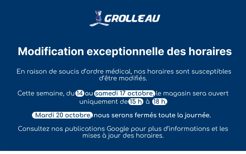 Modification exceptionnelle des horaires